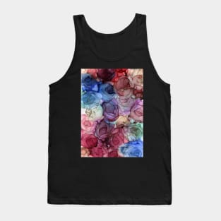 Rainbow roses colourful abstract art Tank Top